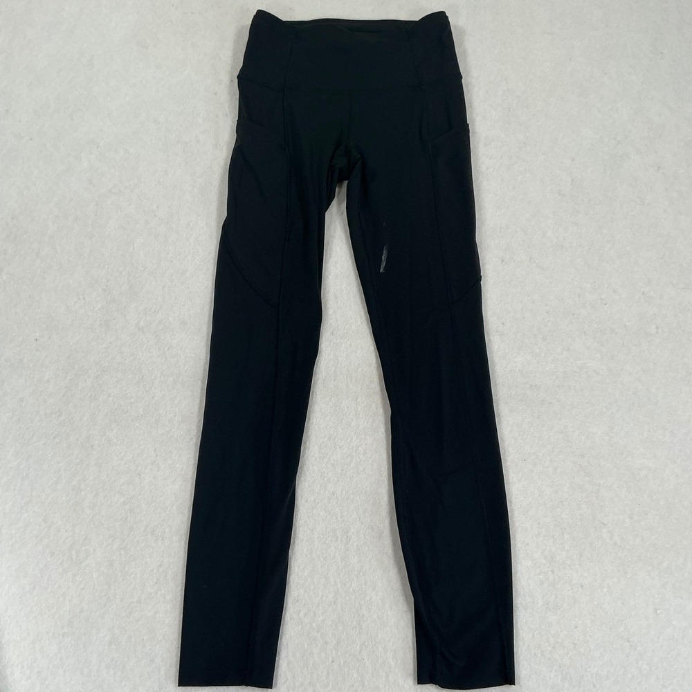 Lululemon Black High Rise Pocket Leggings Size 2 LW5BXOS 24 Inseam